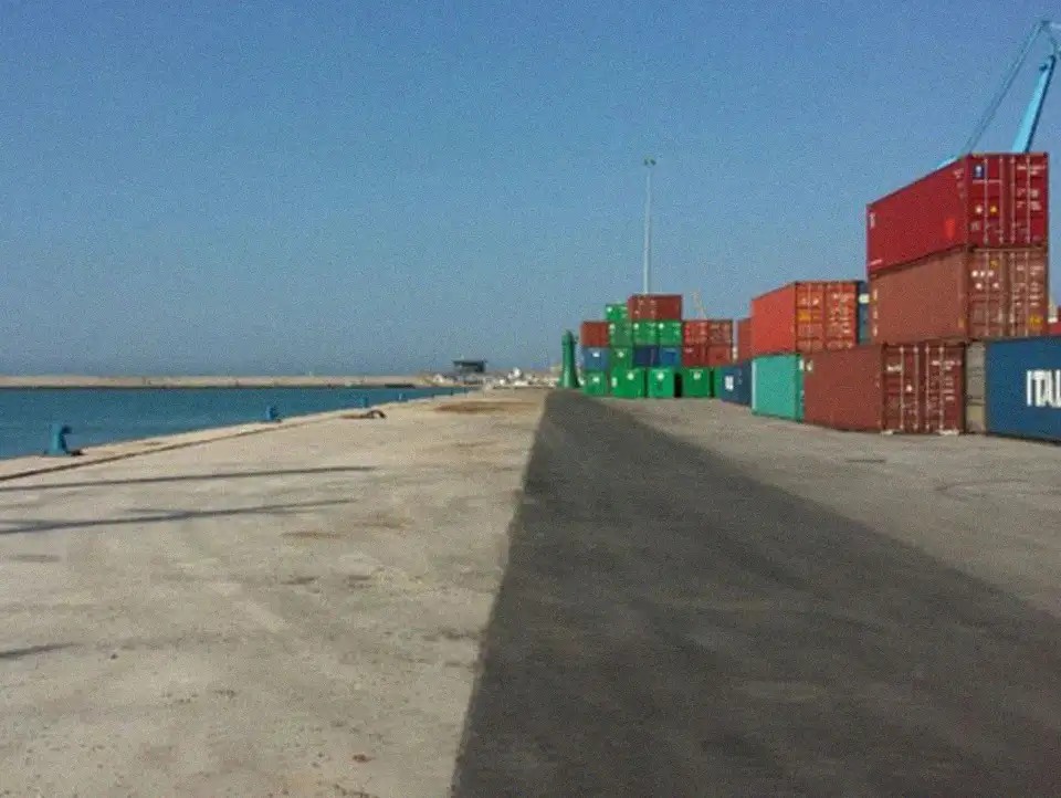 New dock construction site in Ancona